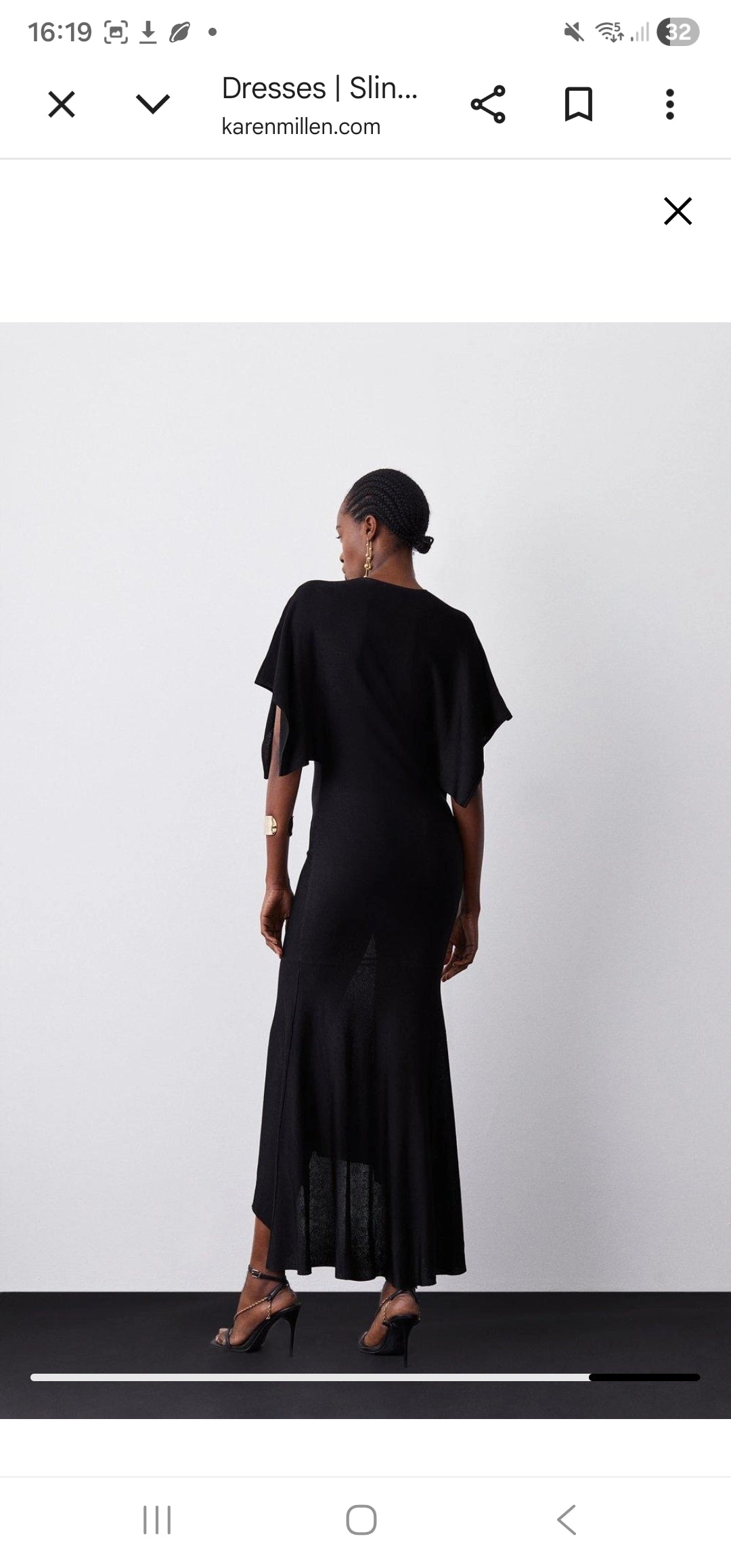 Karen Millen Batwing Knit Maxi Dress - L