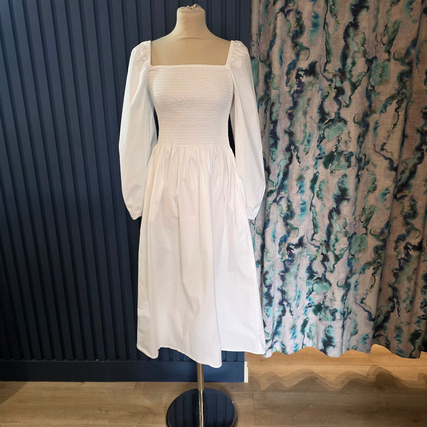 Cos White Cotton Off Shoulder Dress - 10