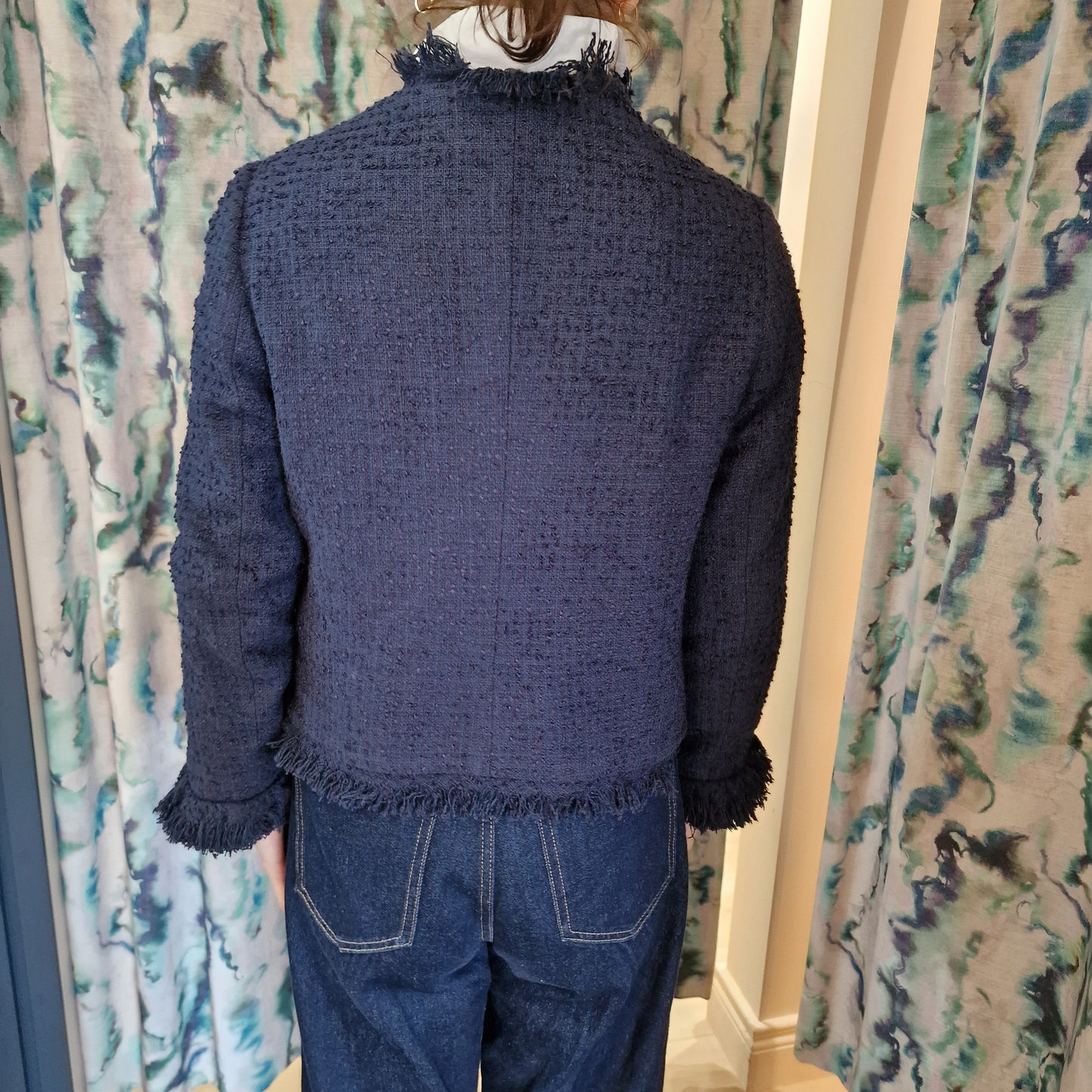 LK Bennett Navy Tweed Jacket
