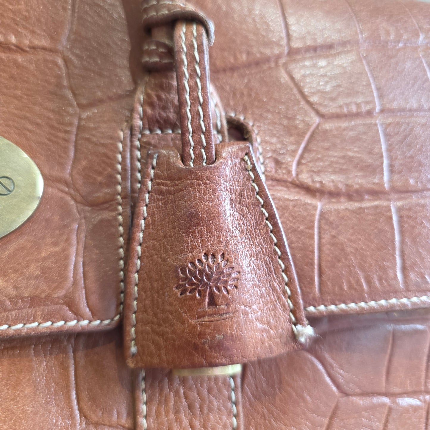 Mulberry Croc Tan Bayswater