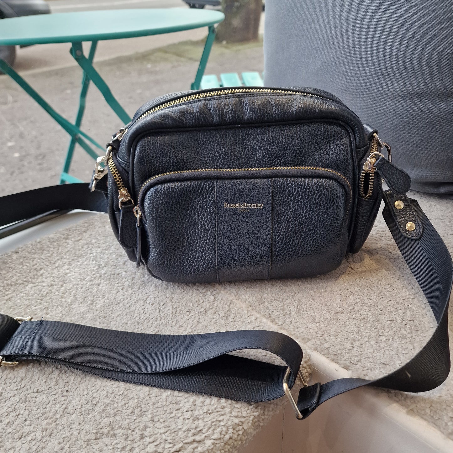 Russell and Bromley Black 'Snapshot' Crossbody Bag