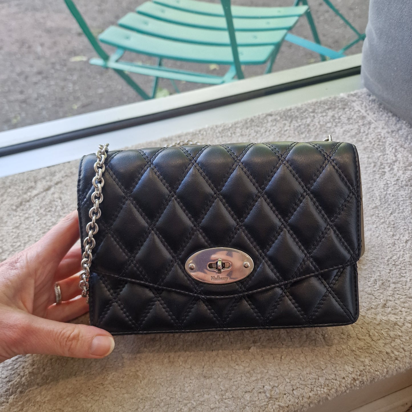 Mulberry Black Quilted Bag