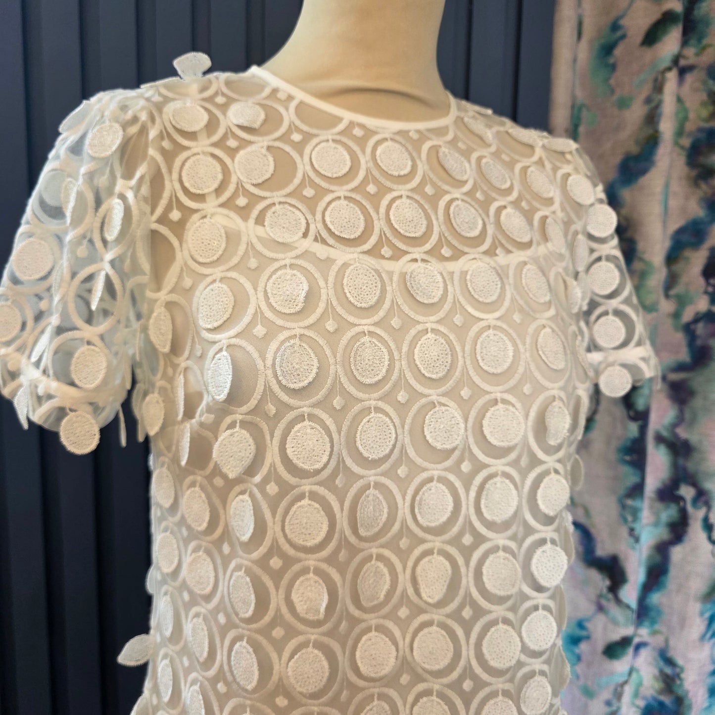 Michael Kors White Knee Length Disc Dress - 6