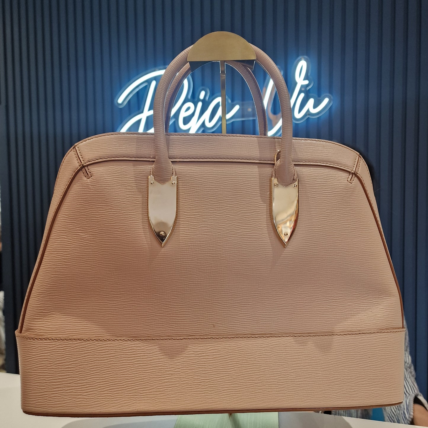 Max Mara Pink Leather Top Handle Bag