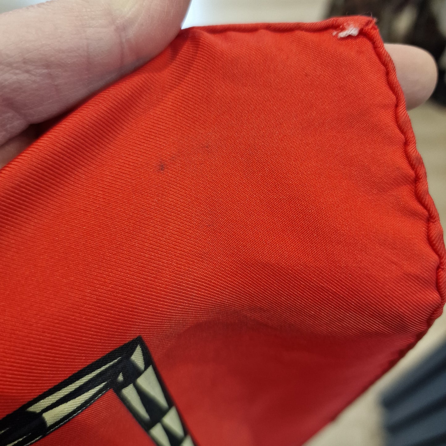 Hermes Red 'Brazil' Silk Scarf