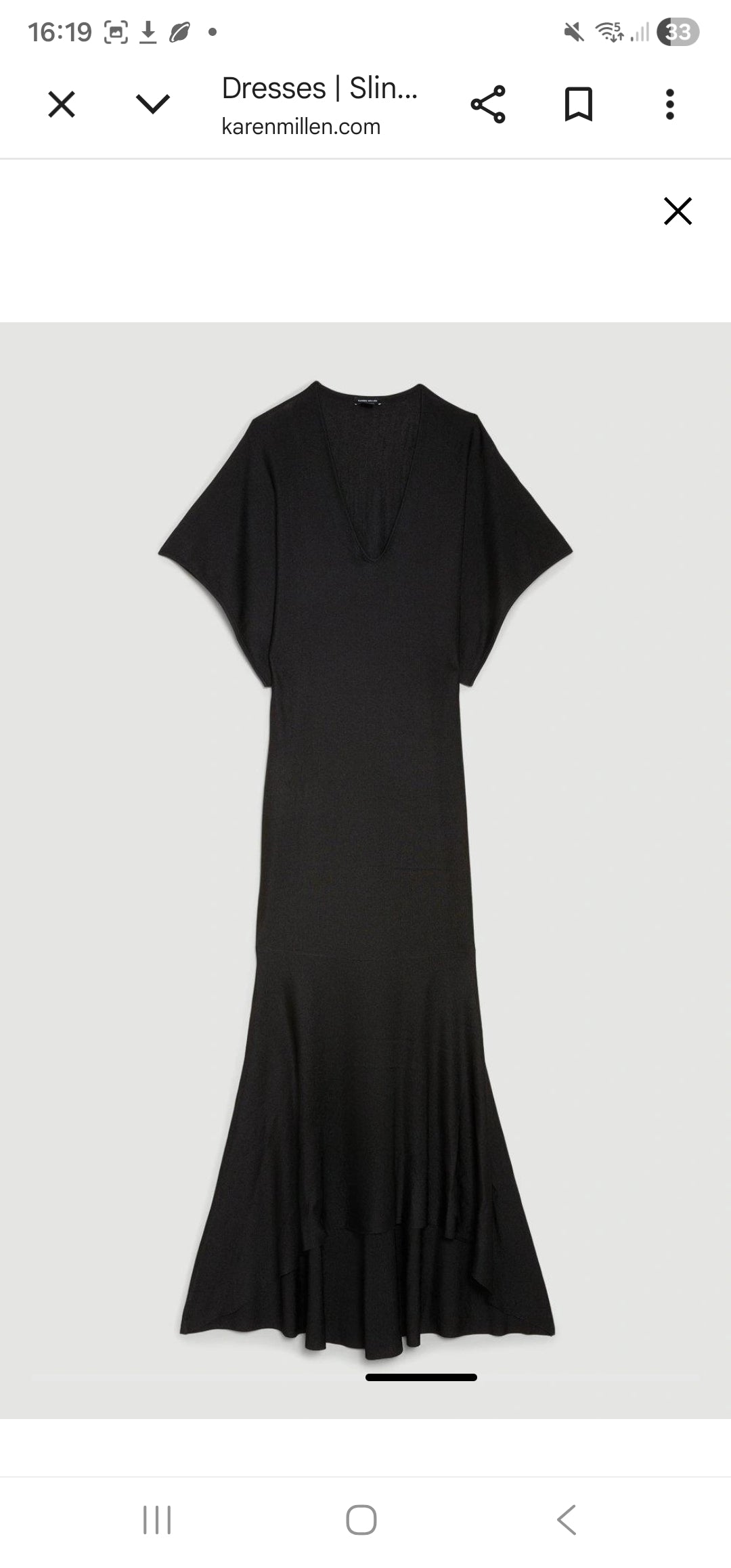 Karen Millen Batwing Knit Maxi Dress - L