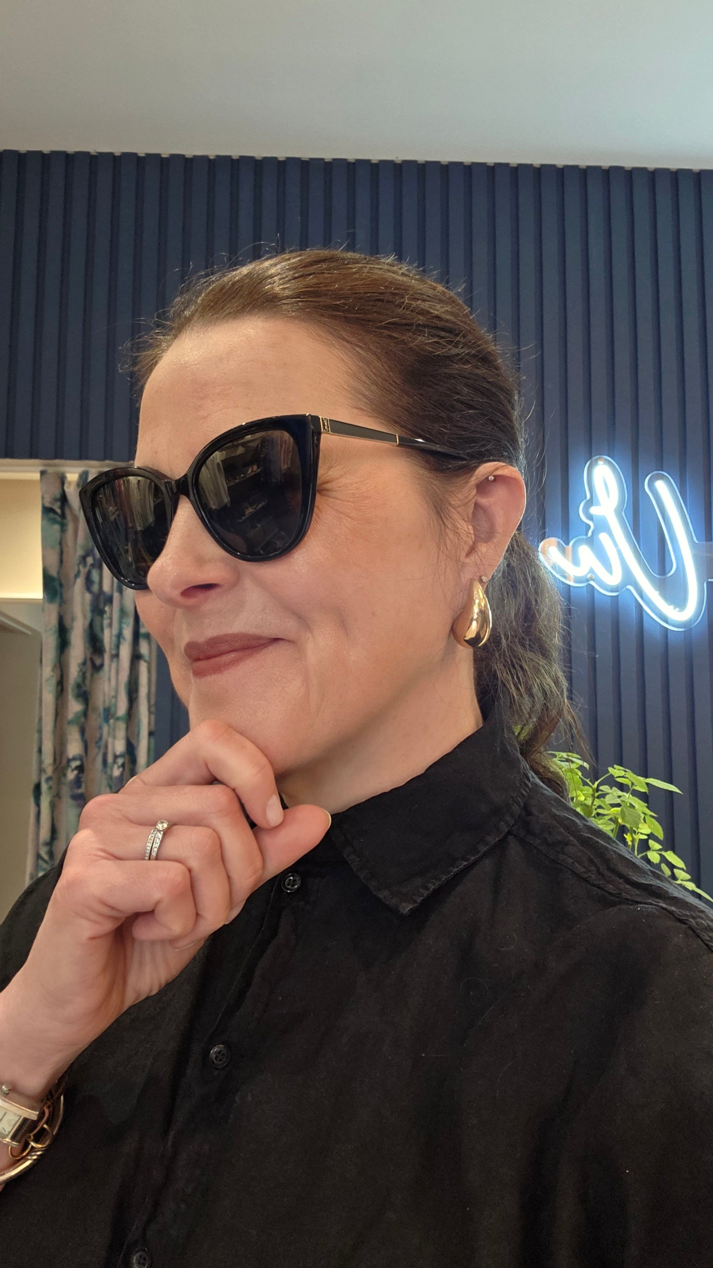 Yves Saint Laurent Black Sunglasses