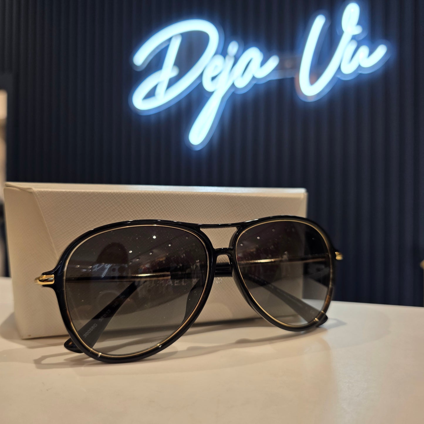 Michael Kors Black Aviator Sunglasses