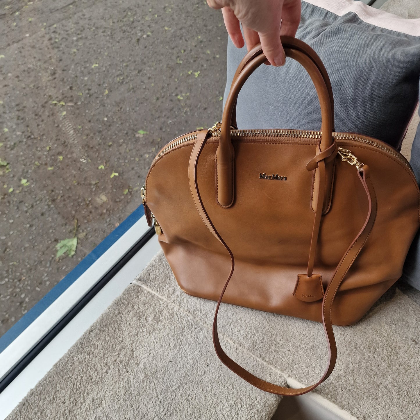 Max Mara Tan Leather Bag