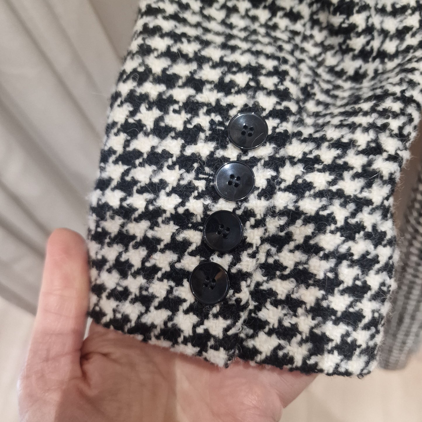 Jaegar Black and White Check Coat - 10