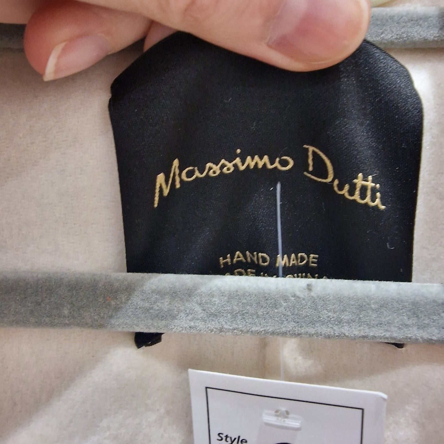 Massimo Dutti Cream Wool Long Jacket  - Small