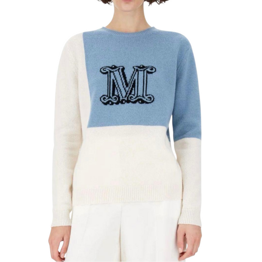 Max Mara Caimano Cream "M" Cashmere Sweater - 10