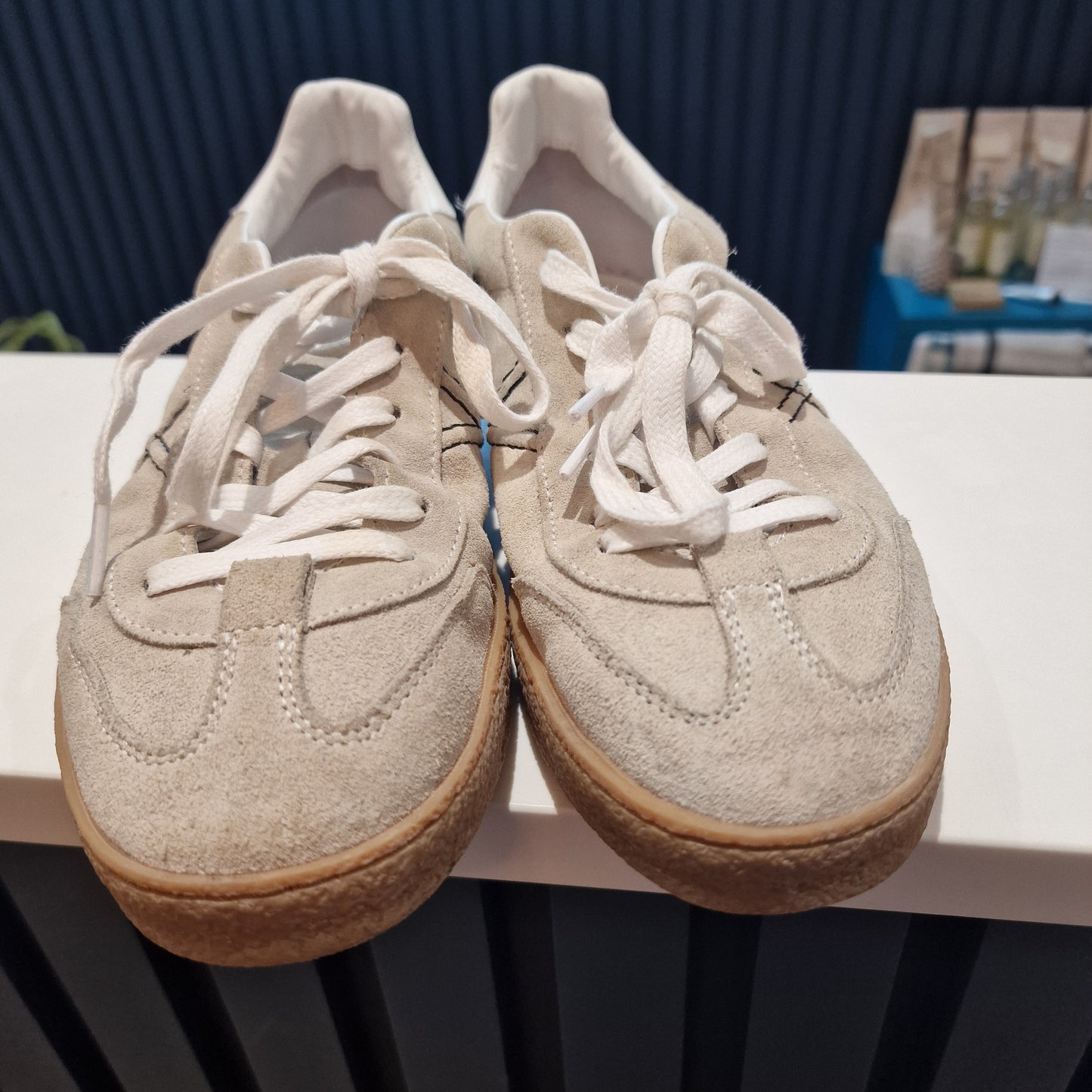 Russell&Bromley Sprint Taupe Leather Trainers - 5