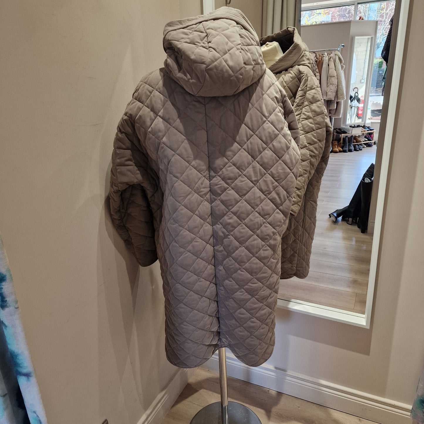 Whistles Taupe Quilted Coat - 12