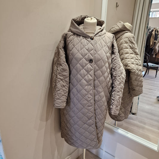 Whistles Taupe Quilted Coat - 12
