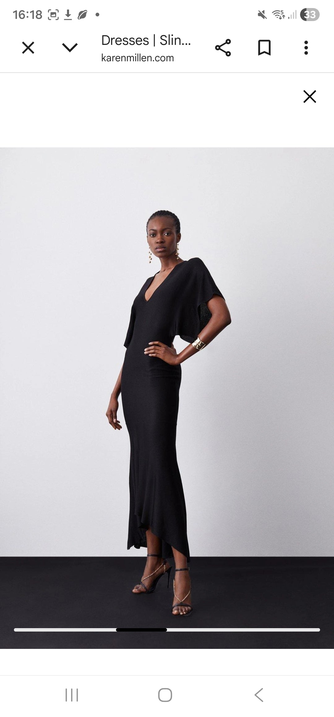 Karen Millen Batwing Knit Maxi Dress - L