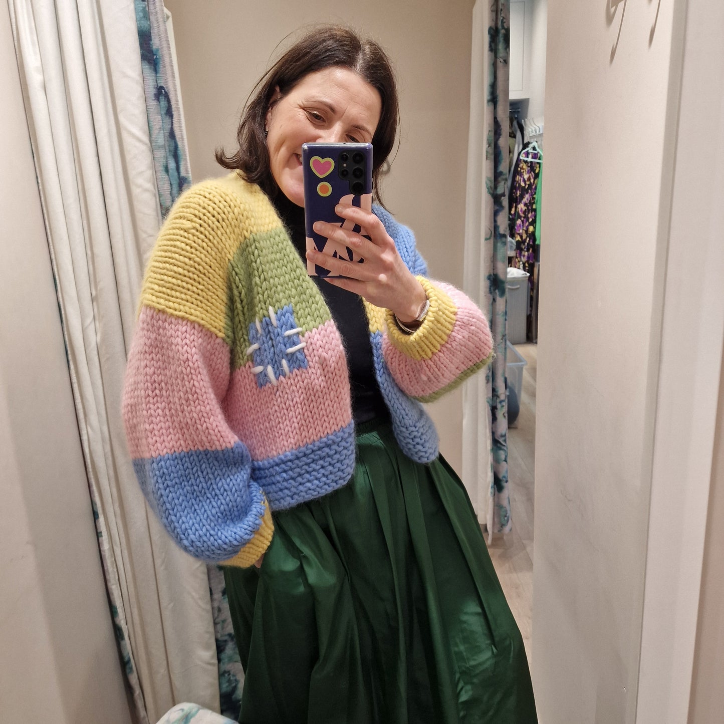 Hope Macaulay Whimsy Patchwork Cardigan -  Small