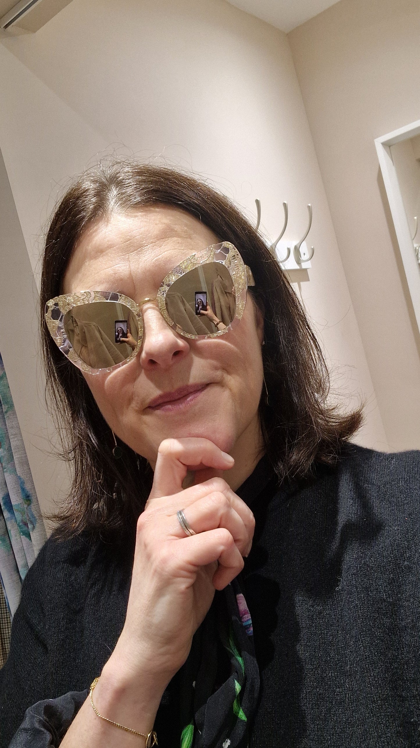 Dolce and Gabbana Gold Lace Sunglasses