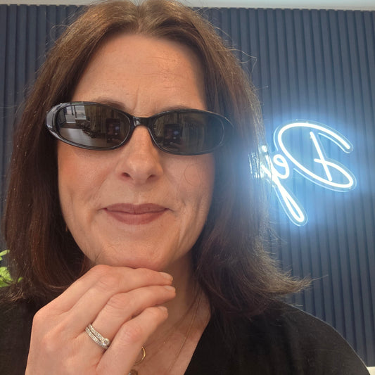 A. KJAERBEDE Black Sunglasses, Green Lens