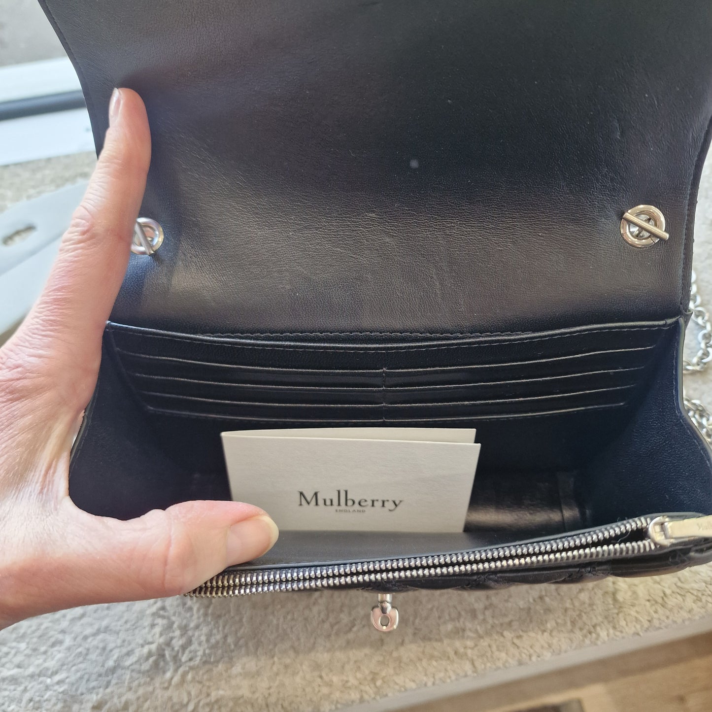 Mulberry Black Quilted Bag