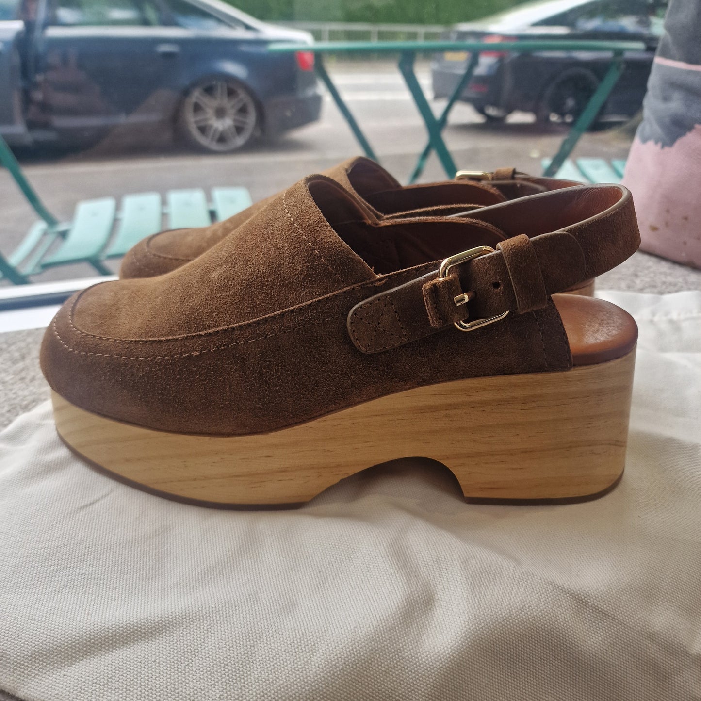 Me and Em Brown Suede Clogs - 7