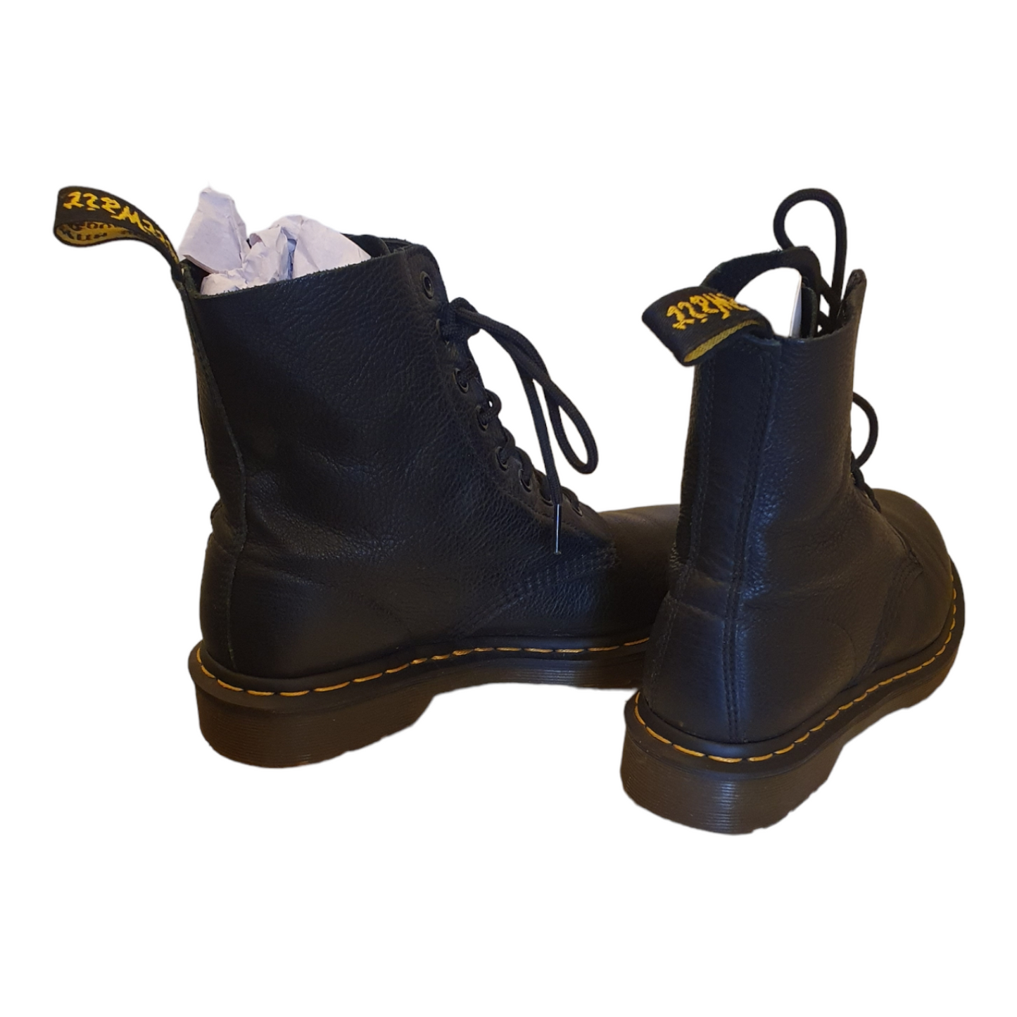 Dr Martens Black Pascal lace up boots, size 6