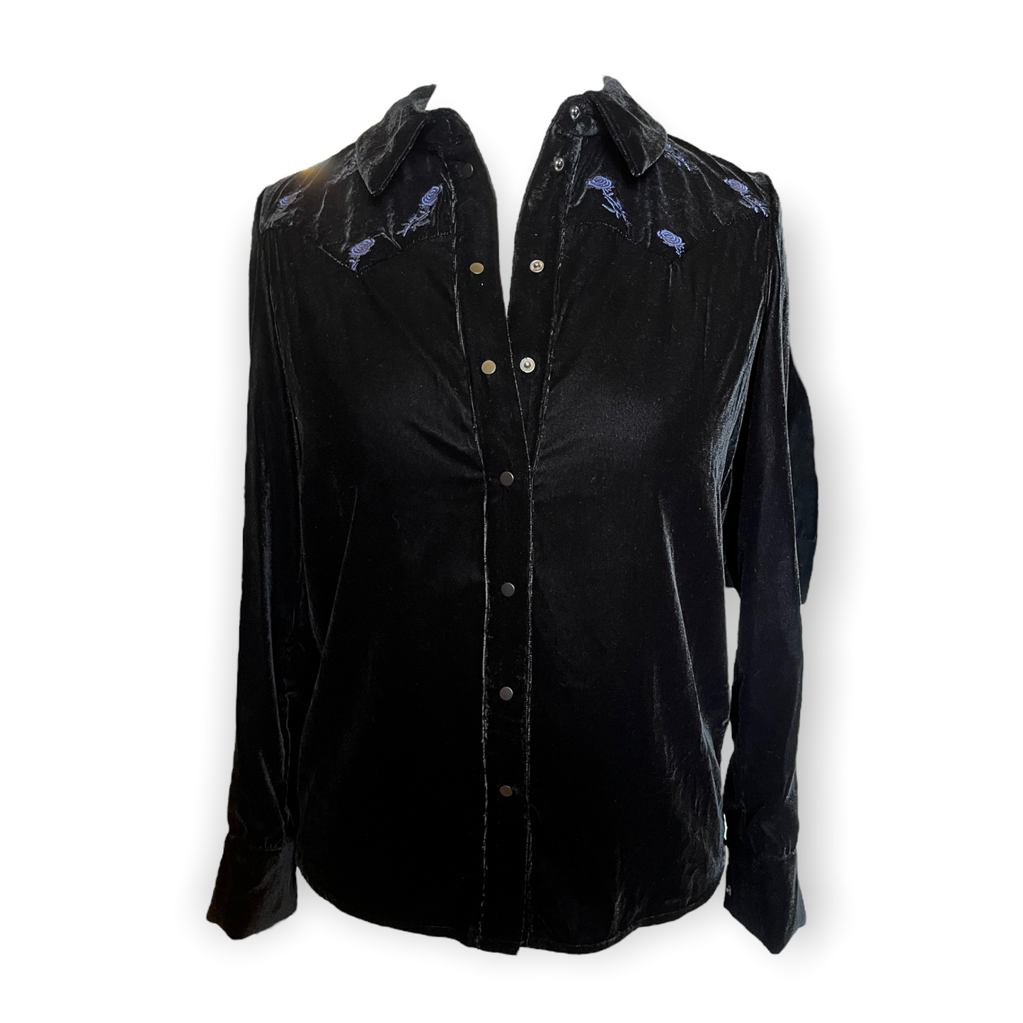 NEW Maje Black Velvet Shirt