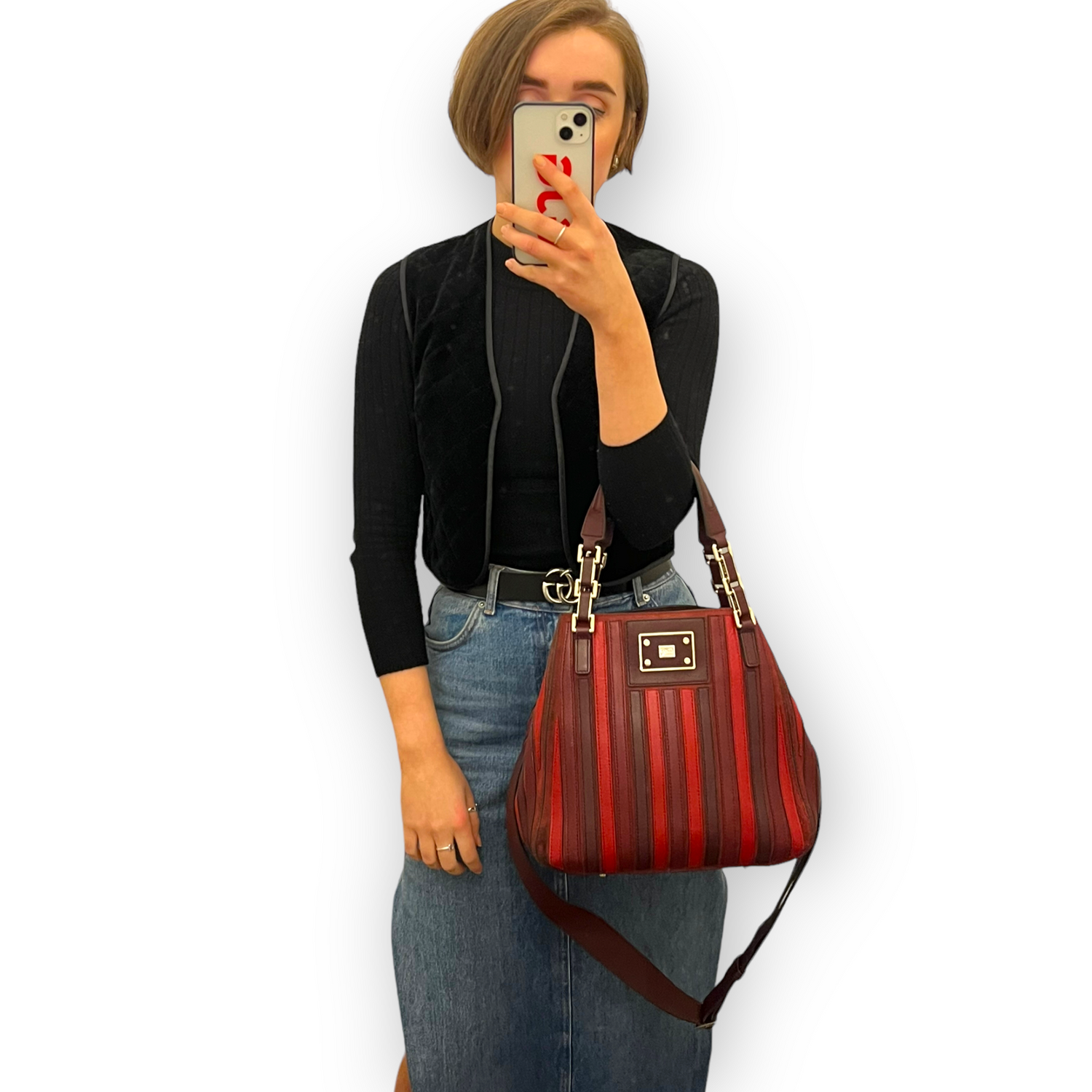 Anya Hindmarch Red Belvedere Bag