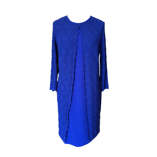 Gina Bacconi Cobalt Blue Lace Dress