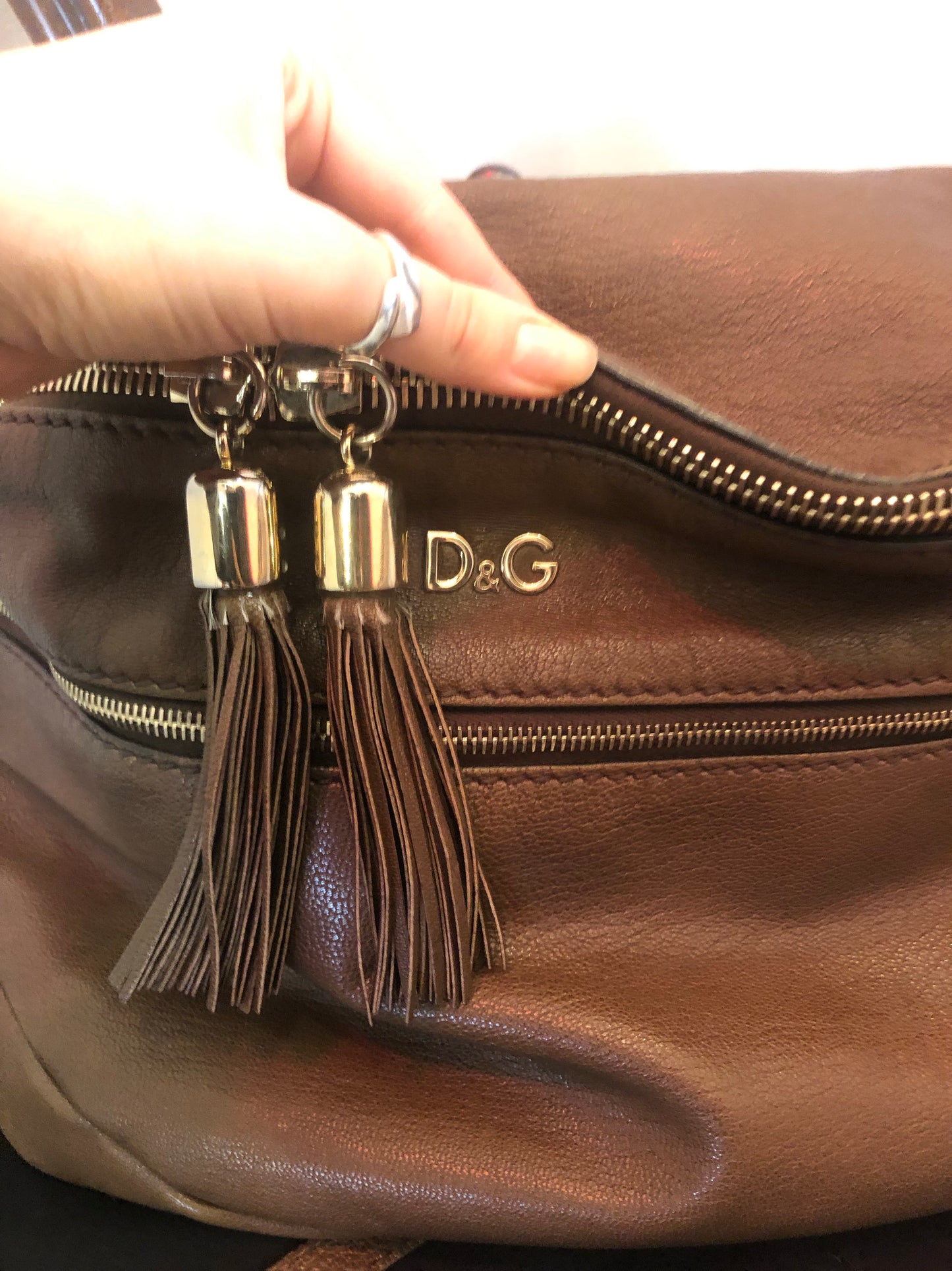 Brown Leather D&G Bag