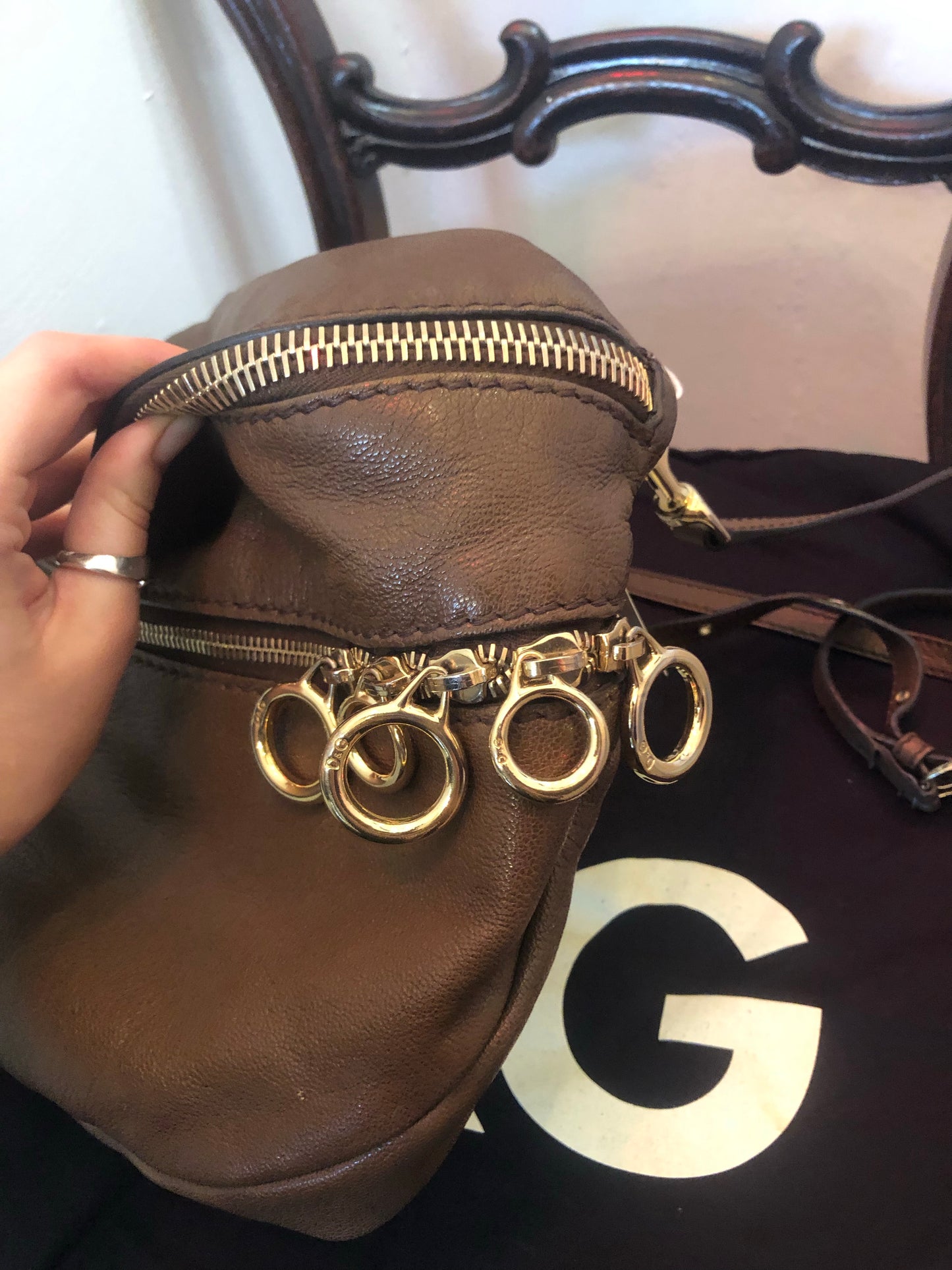 Brown Leather D&G Bag