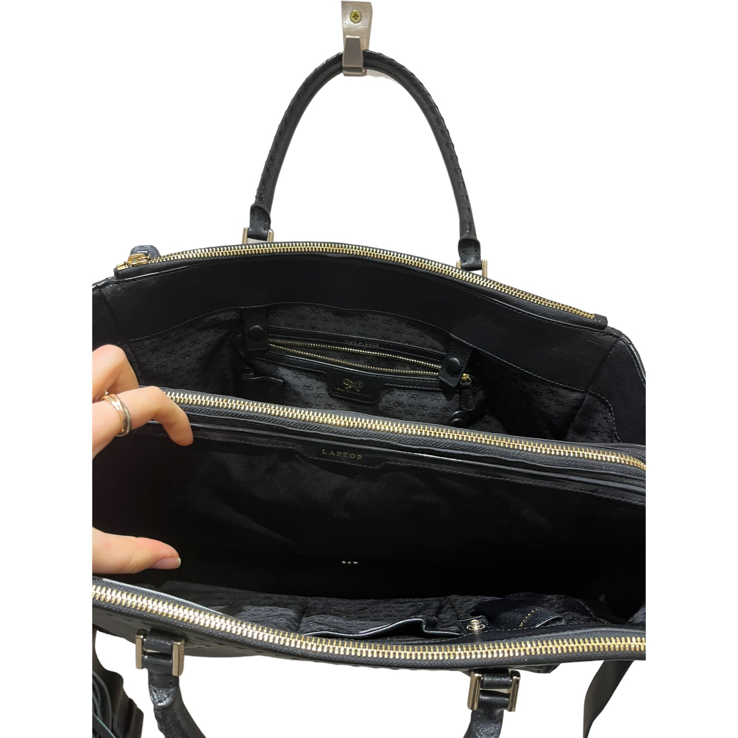 Anya Hindmarch Black Bag with Laptop Bag