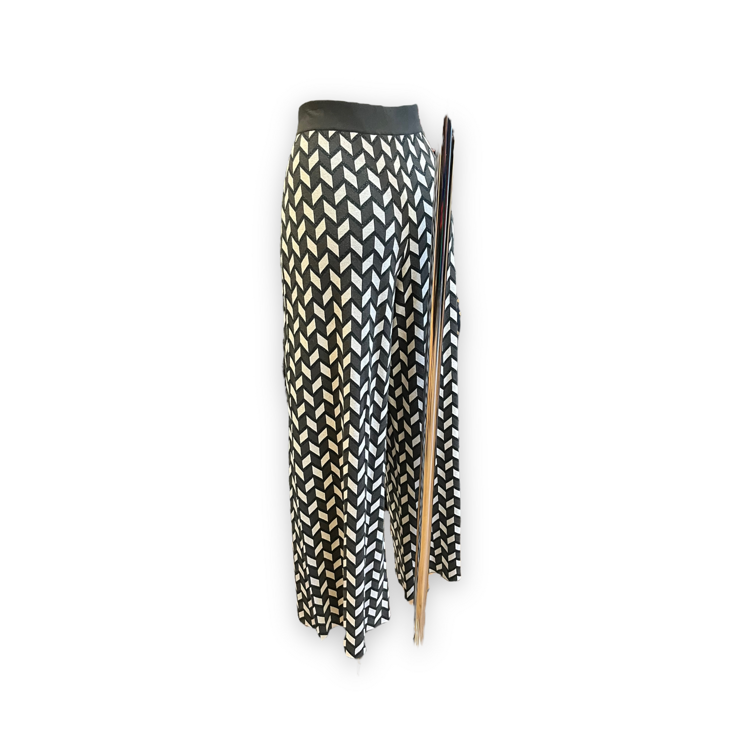 Max Mara Grey Knit Pattern Trousers