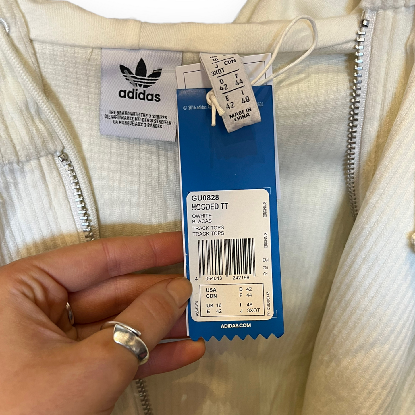 NEW Adidas Crop Cream Jacket