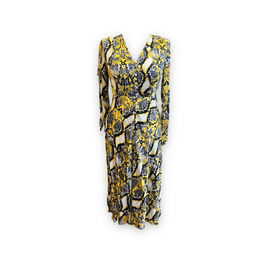 Ghost Yellow Snake Print Dress