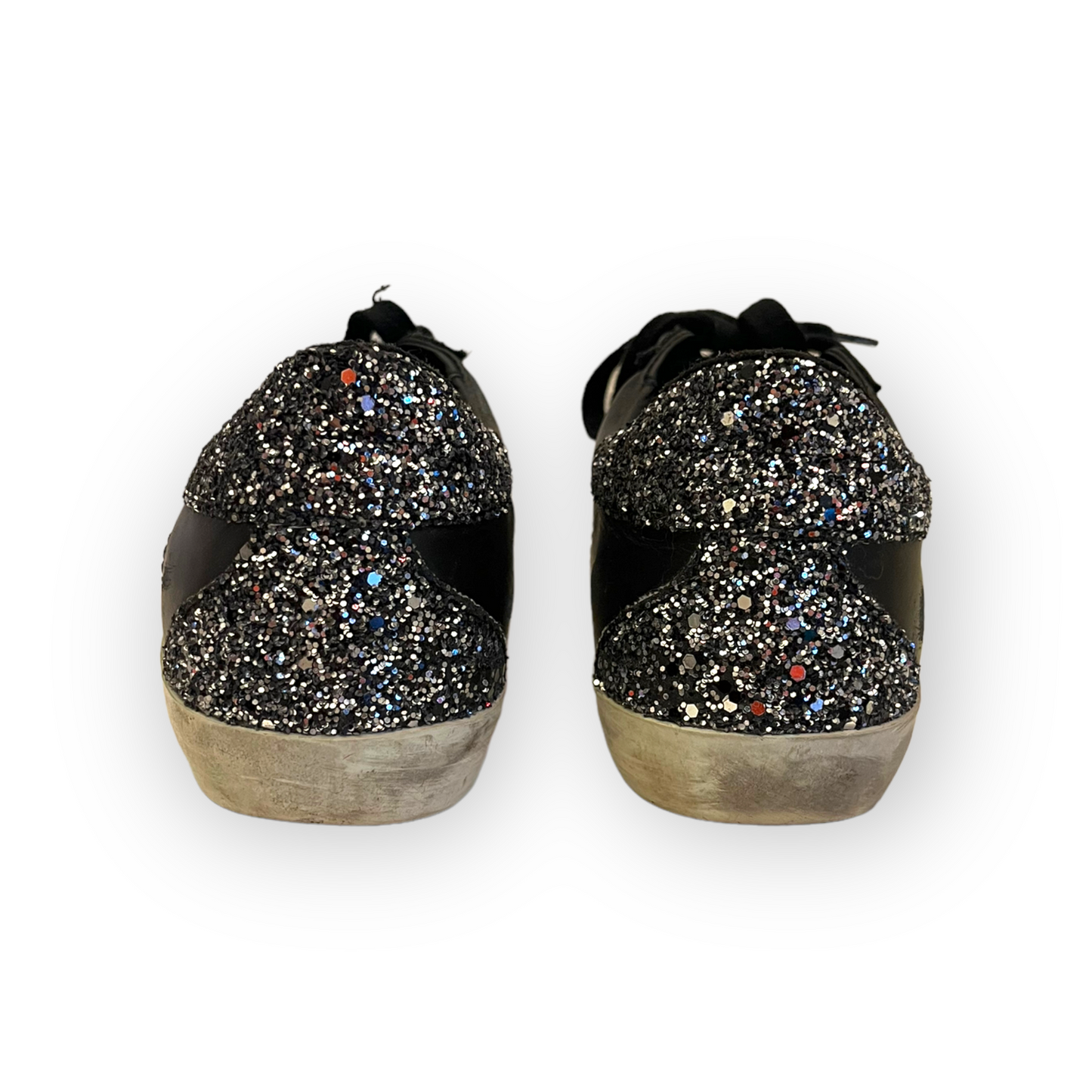 Golden Goose Black Sparkly Trainers