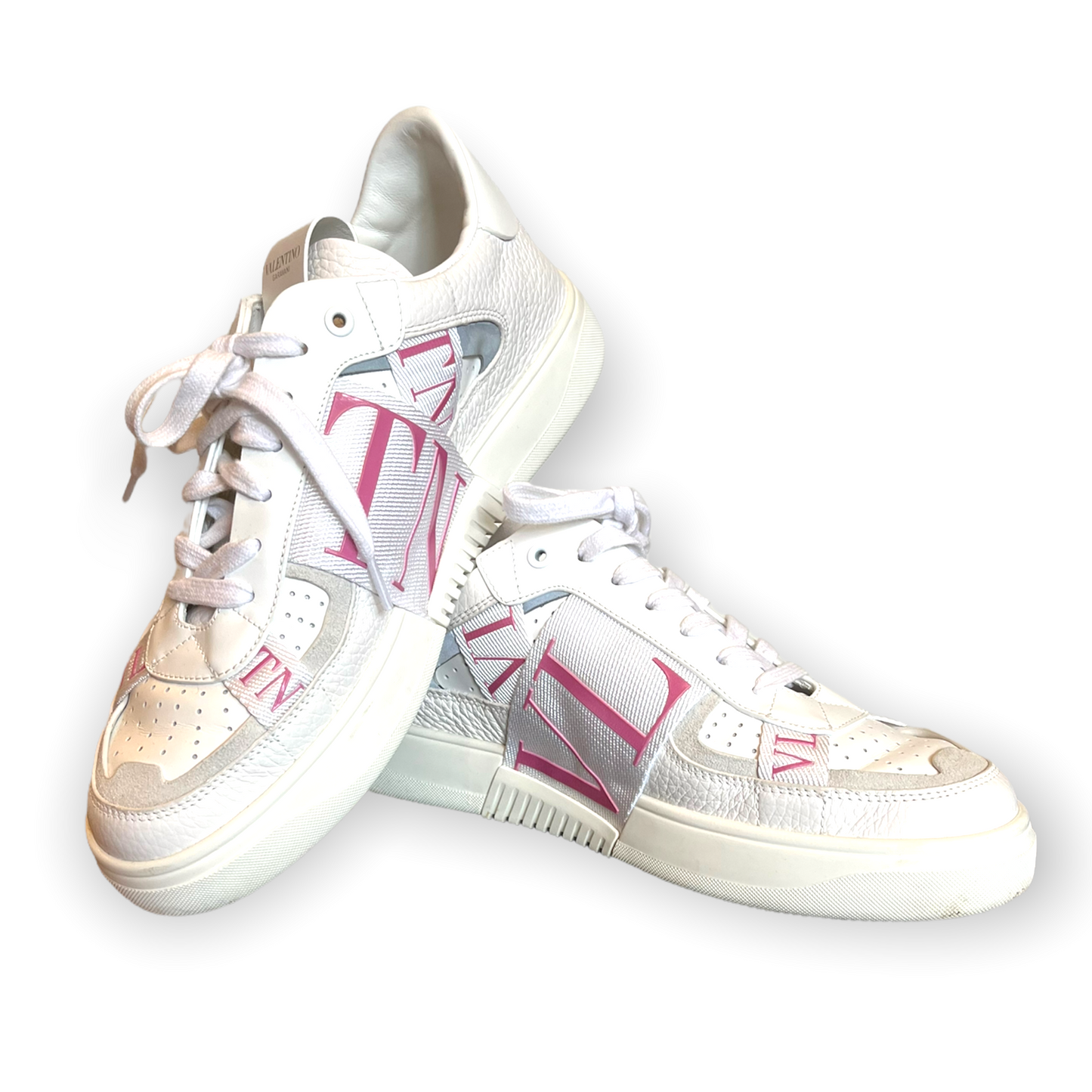 Valentino White and Pink Trainers