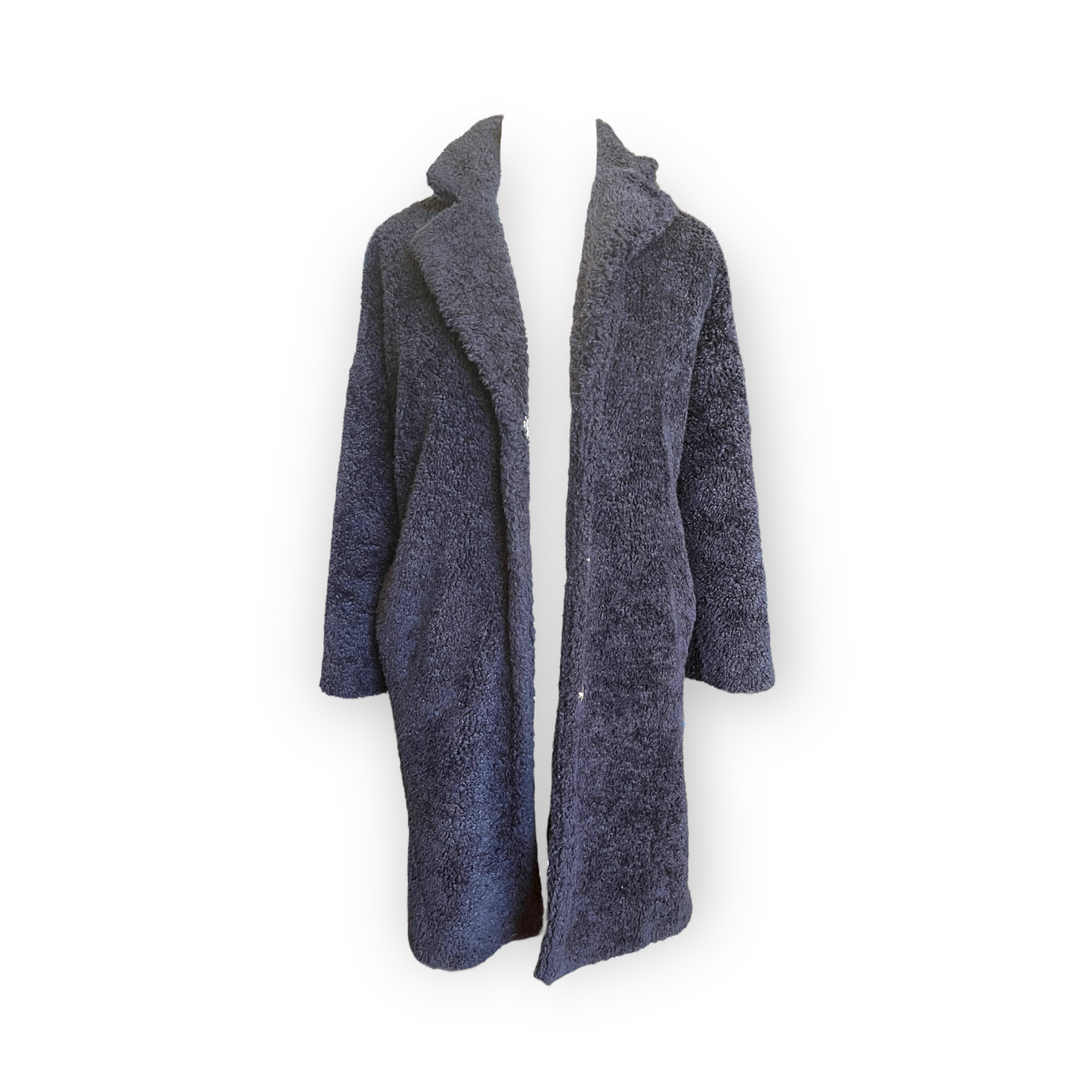 Whistles Navy Fluffy Coat