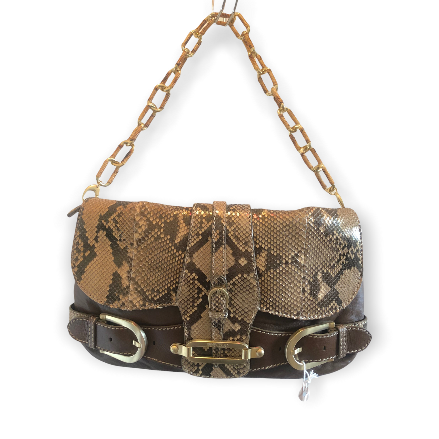Jimmy choo top tan bag
