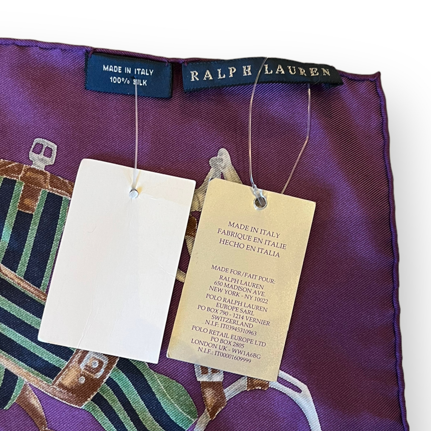 NEW Ralph Lauren Purple Silk Scarf