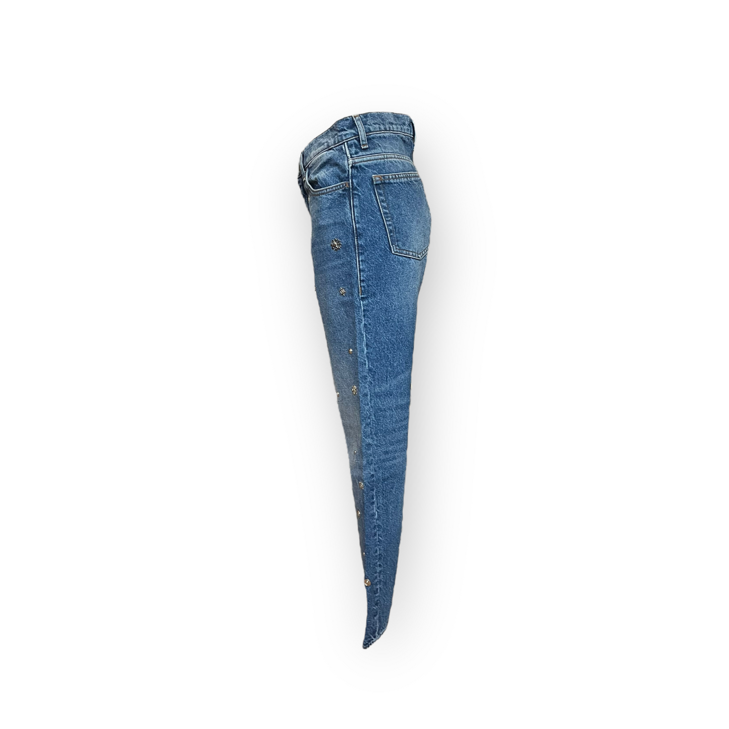 Sandro Straight Blue Embellished Jeans