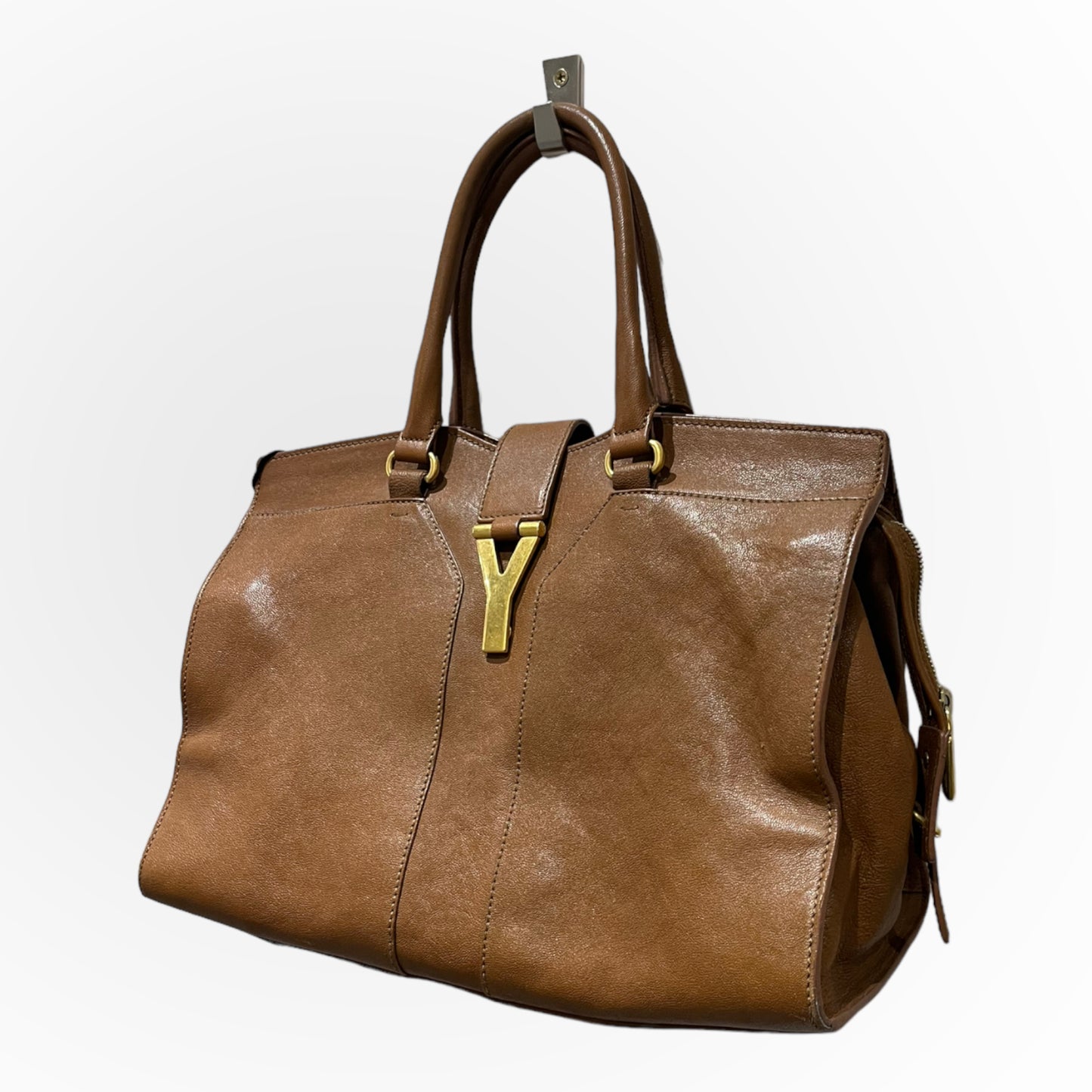 YSL Tan 'Cabas' Bag