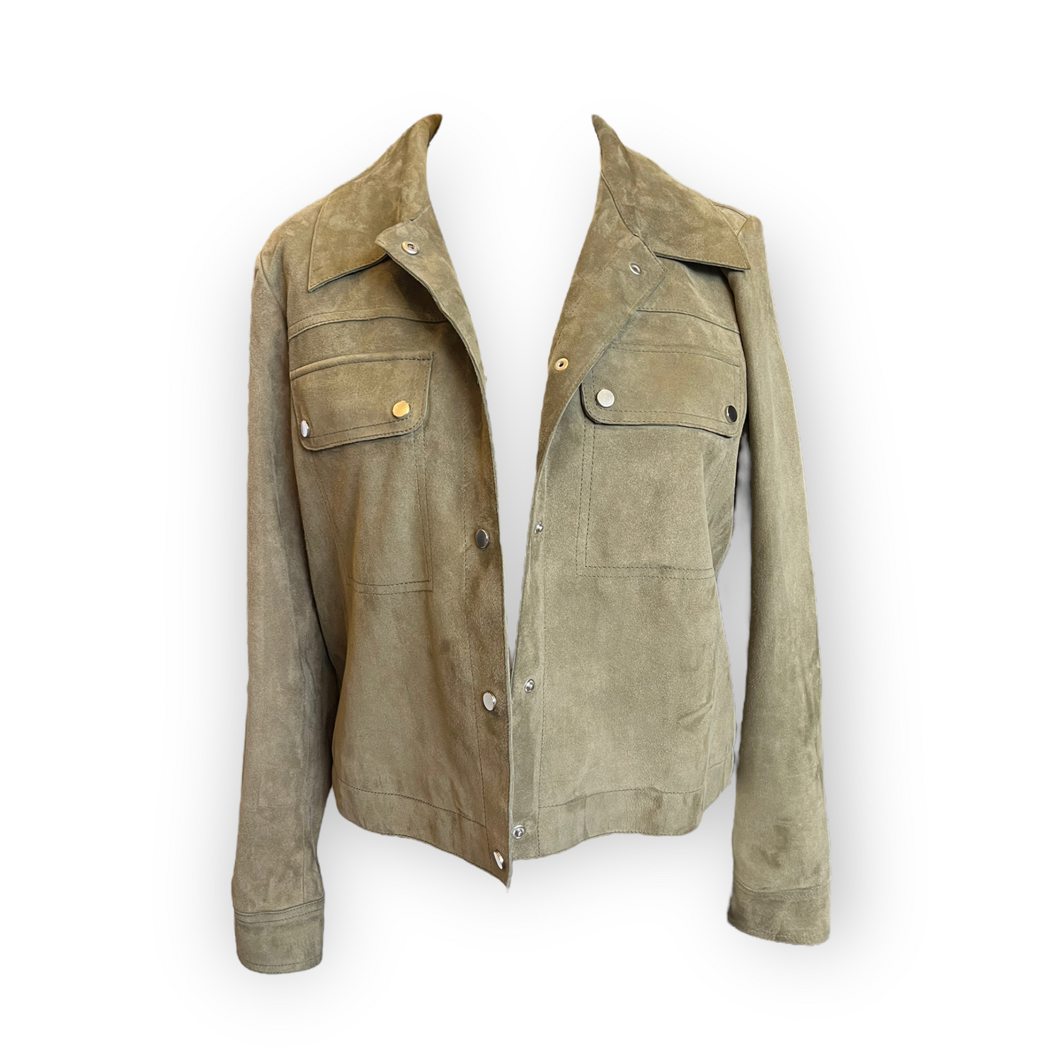 Suede on sale jacket khaki