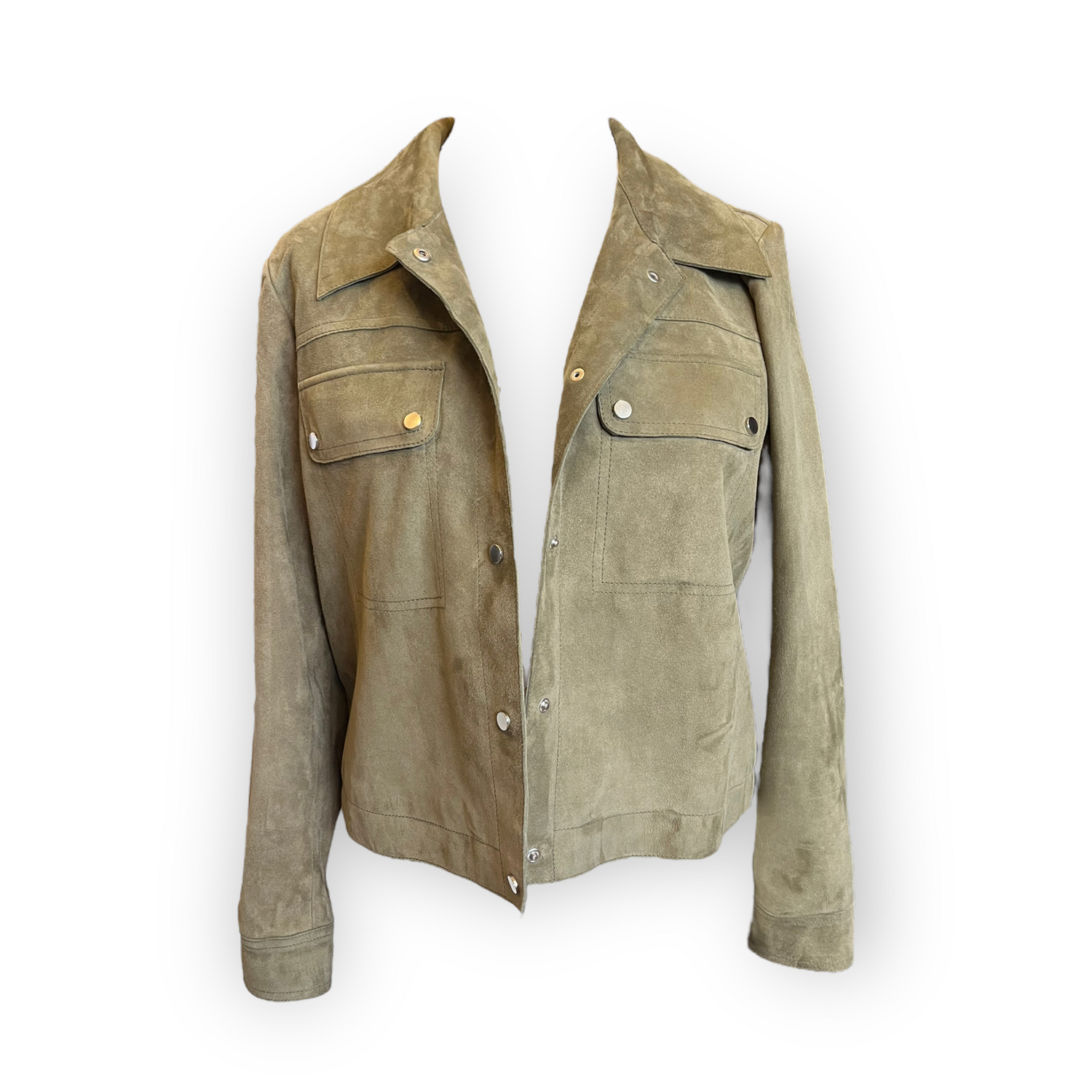Suede sales jacket khaki