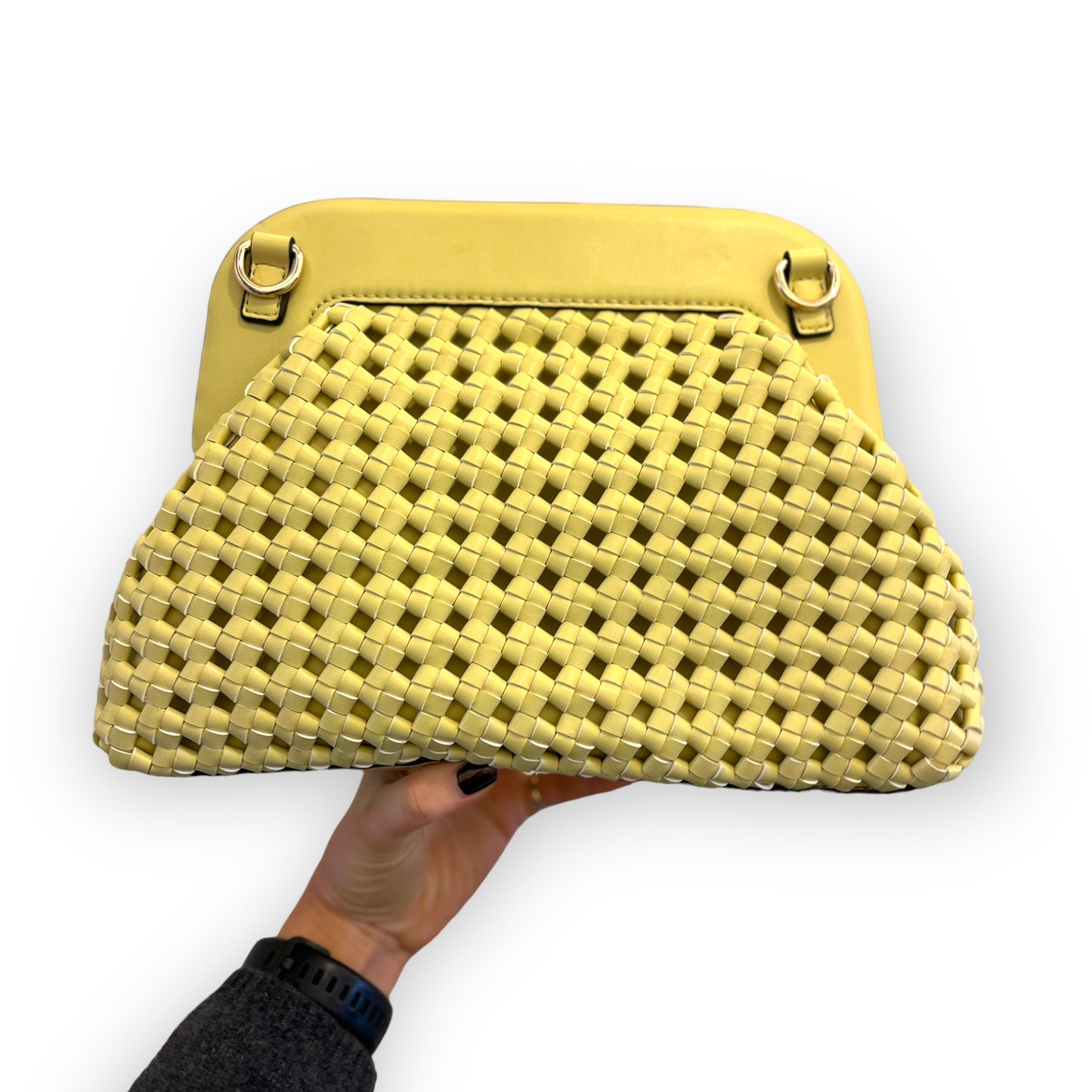Guess Yellow Woven Bag