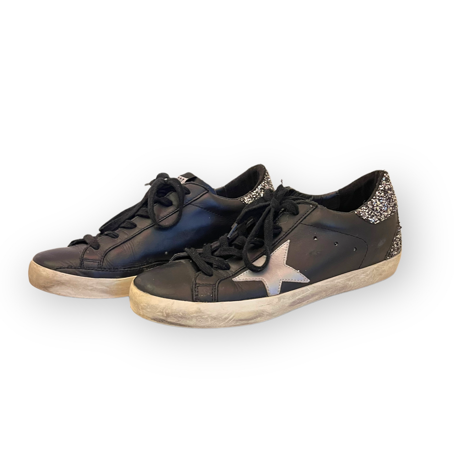 Golden Goose Black Sparkly Trainers