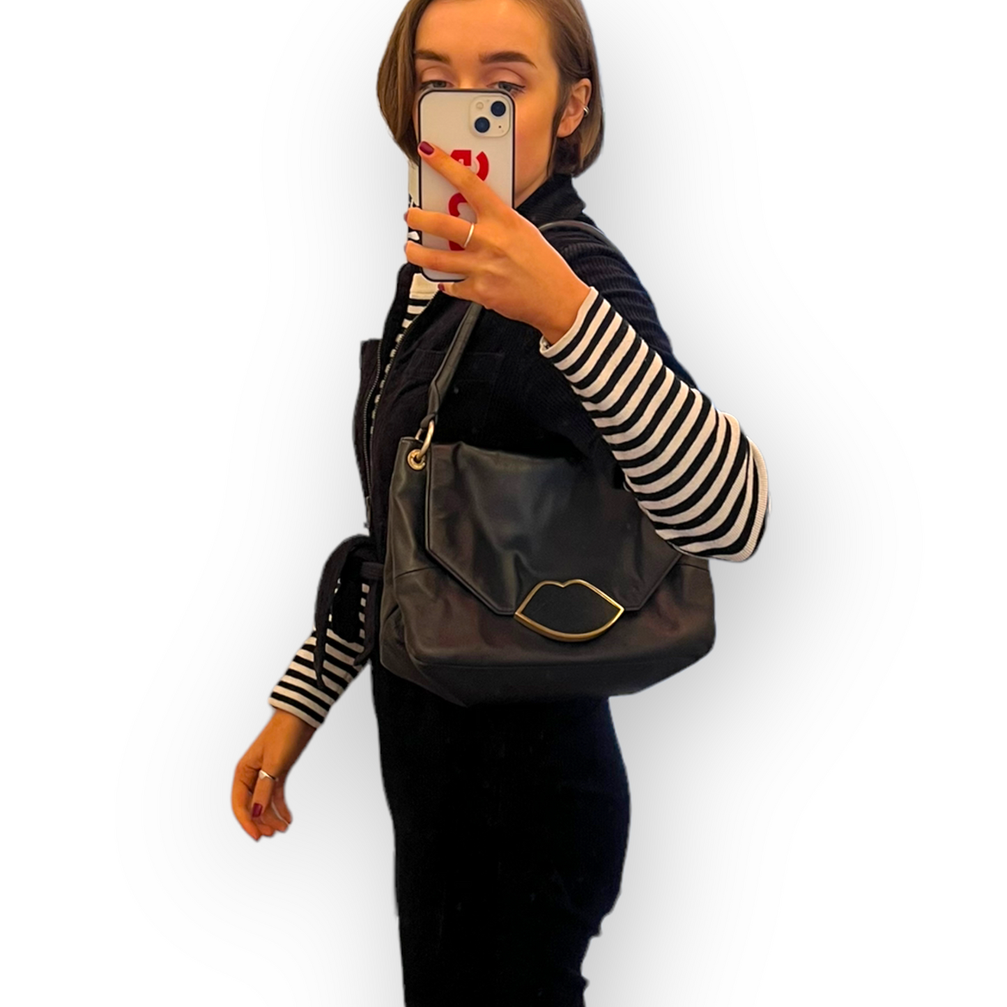 Lulu Guinness Black Shoulder Bag