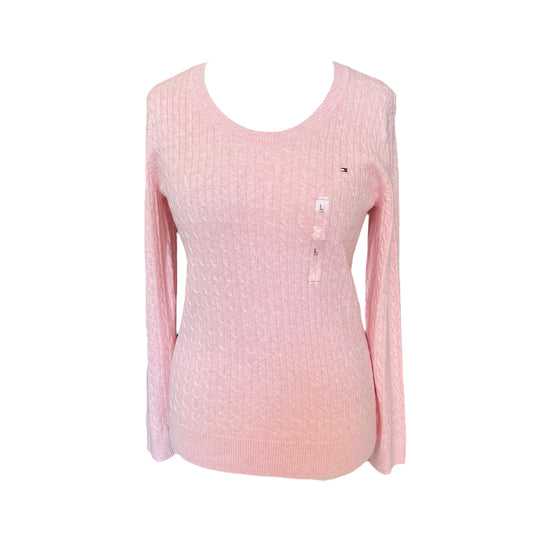 NEW Tommy Hilfiger Pink Cable Knit Jumper