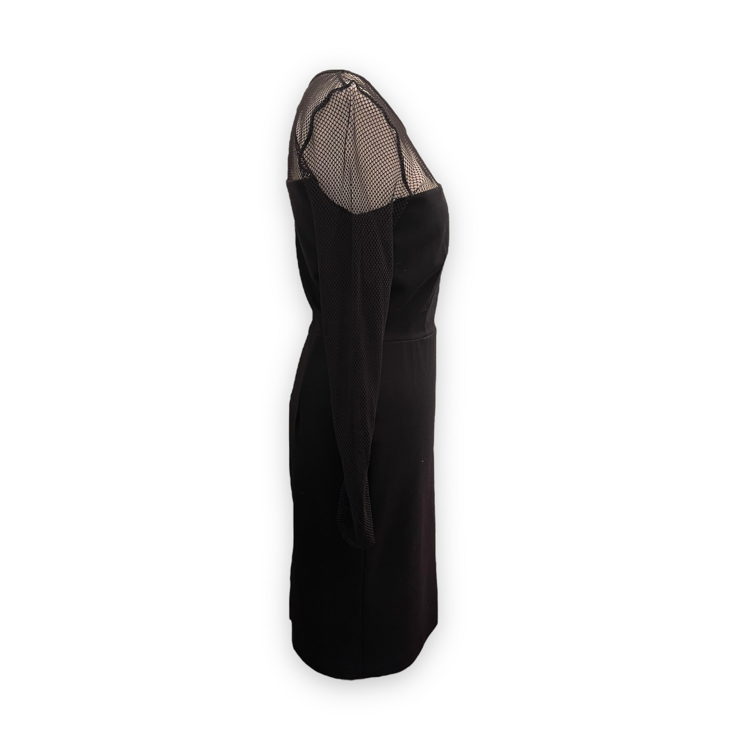 Max Mara Black Net Sleeve Dress