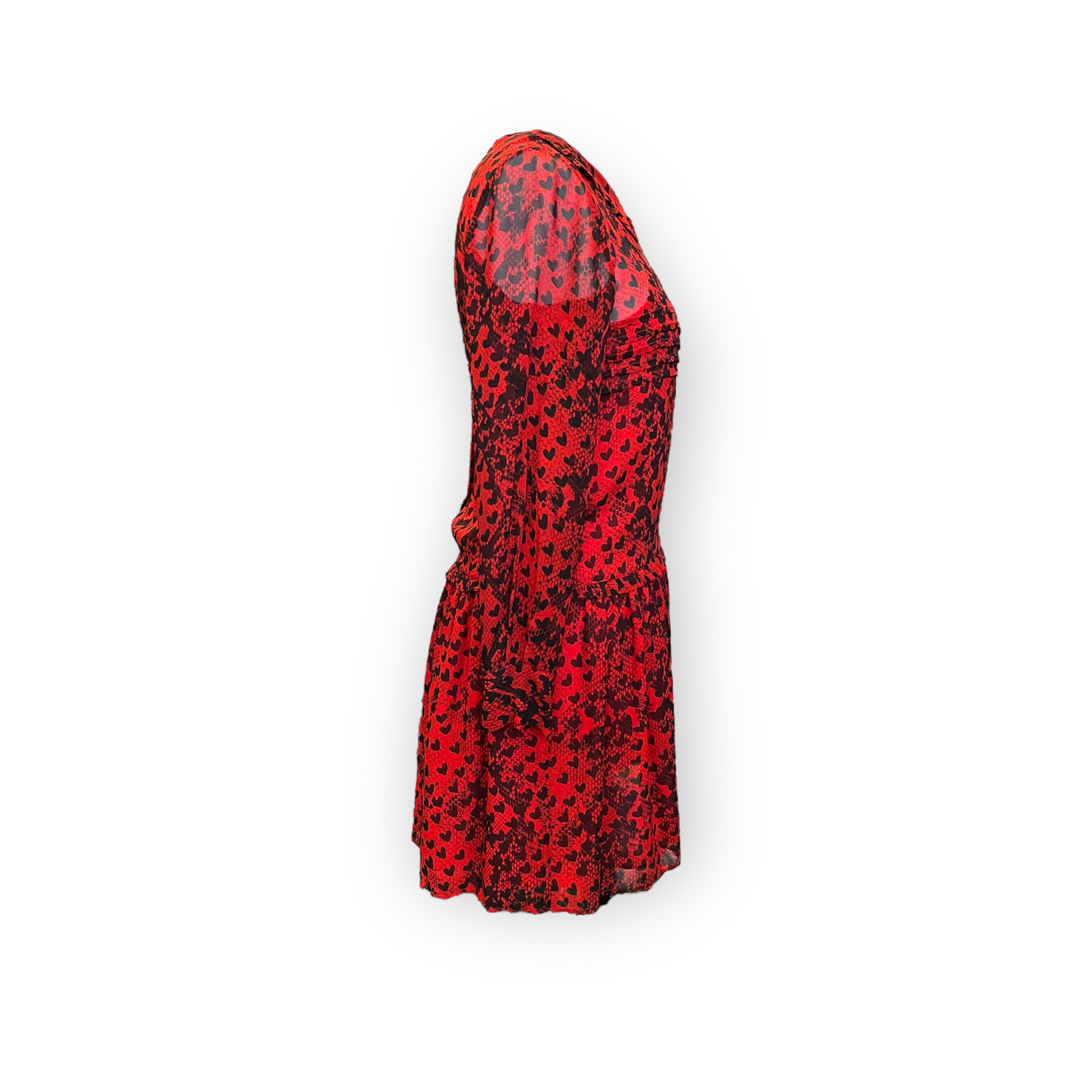 Boutique Moschino Red Heart and Animal Print Dress